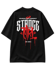 'Tagged' Oversized T-Shirt - Black