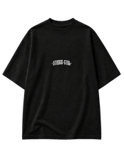 'Tagged' Oversized T-Shirt - Black