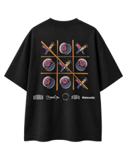 'TicTacToe' Oversized T-shirt - Black