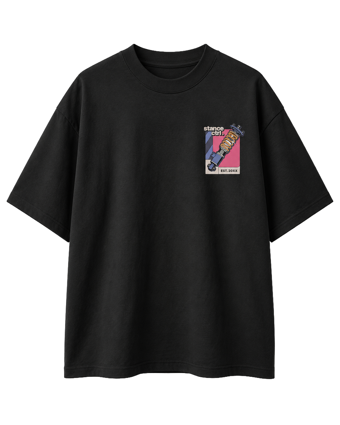 'TicTacToe' Oversized T-shirt - Black