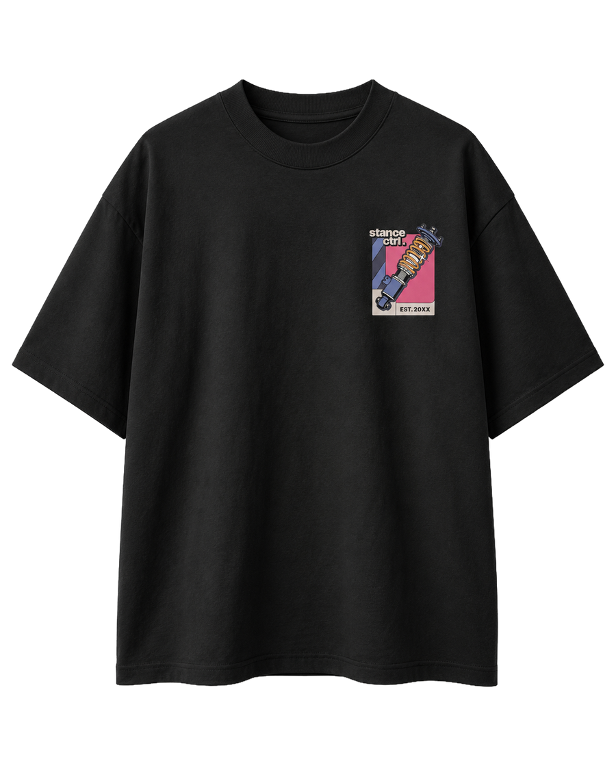 'TicTacToe' Oversized T-shirt - Black